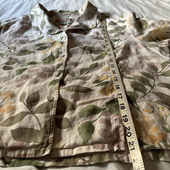 Vintage Jamaica Bay Linen Floral Tropical Button Up Shirt Size XL Single stitch - Picture 7 of 8